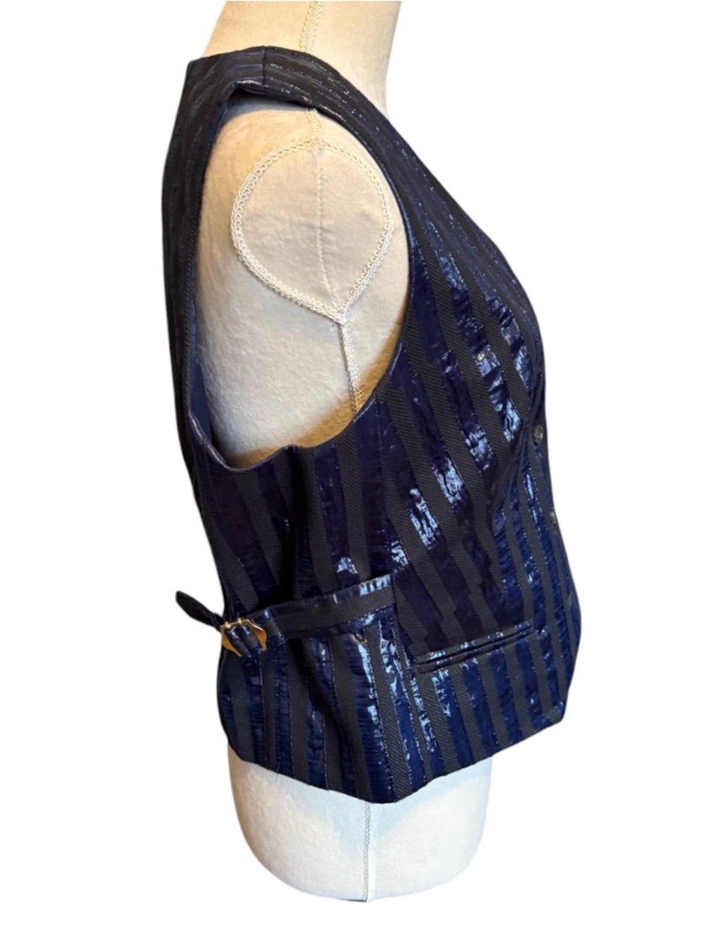 Christopher John Rogers X J.Crew slim-fit vest metallic stripe - Picture 5 of 7